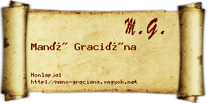 Manó Graciána névjegykártya